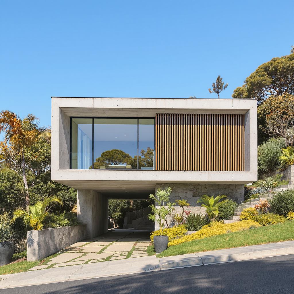 Default_Architectural_rendering_of_a_modern_singlestory_house__0